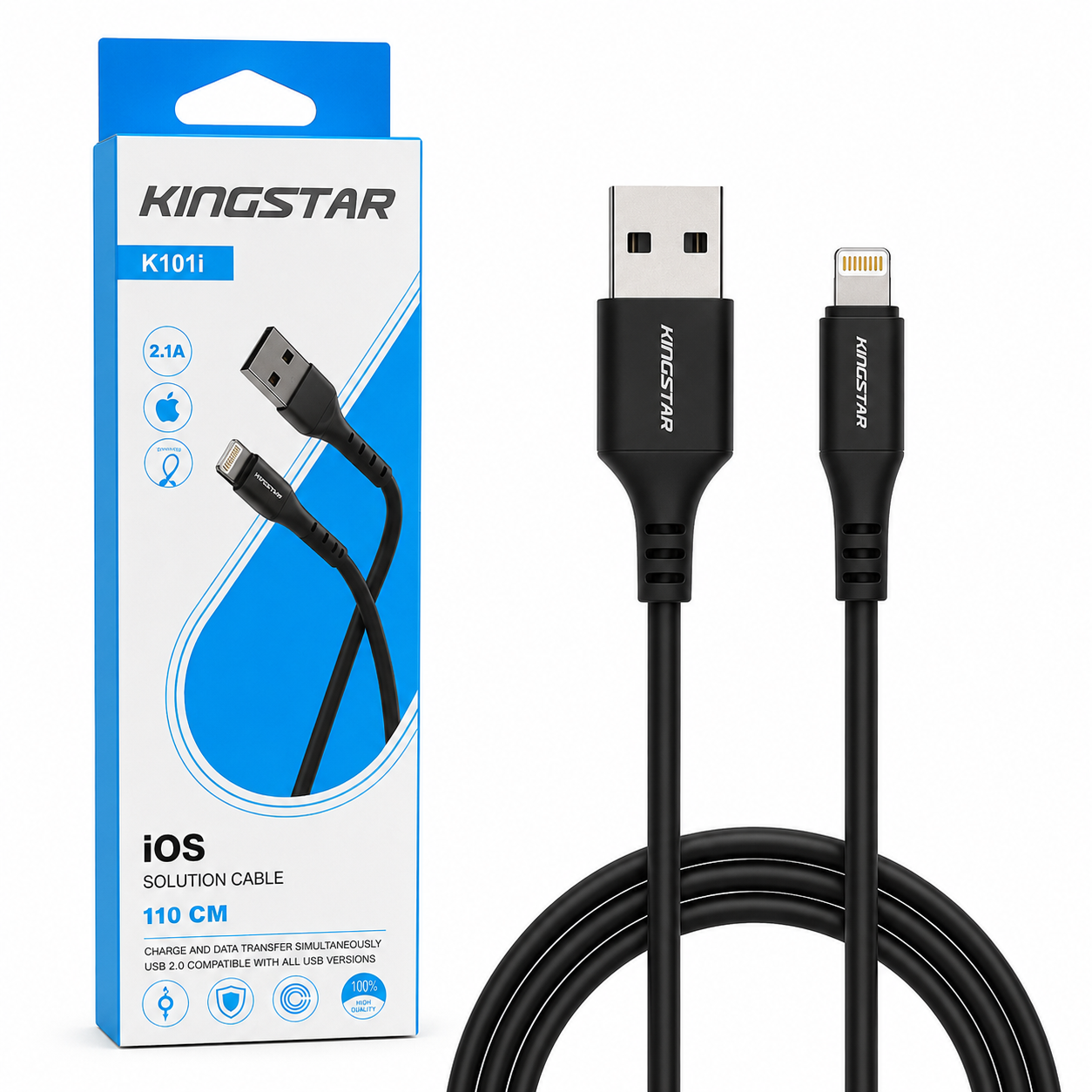 کابل شارژر آیفون KINGSTAR K101i